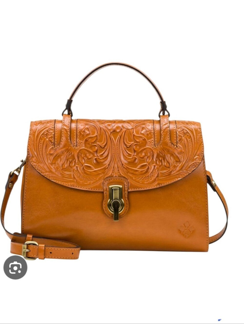 Patricia Nash Stintino Lazer Cut Satchel Leather Bag